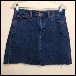 J. Crew Mercantile Denim Jean Mini Skirt Size 0